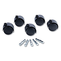 Master Caster Deluxe Duet Casters, Grip Ring Type B and Type K Stems, 2