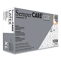 SemperCare Latex Gloves, Cream, X-Large, 100/Box, 10 Boxes/Carton (SCLT105)