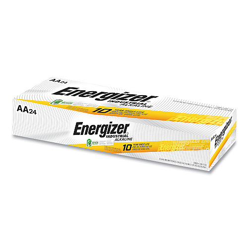 Energizer Industrial Alkaline AA Batteries, 1.5 V, 24/Box (EN91