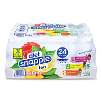 Snapple Ice Tea Variety Pack, Assorted Flavors, 20 oz Bottle, 24/Carton (22002043)