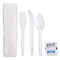 Boardwalk&reg; Wrapped Cutlery Kit with Salt, Pepper & Napkin, 250 Kits (BWK6KITMW)