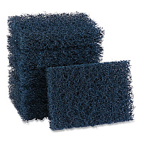 Boardwalk&reg; Extra Heavy-Duty Scour Pad, 3 1/2 x 5, Blue/Gray (BWK188)