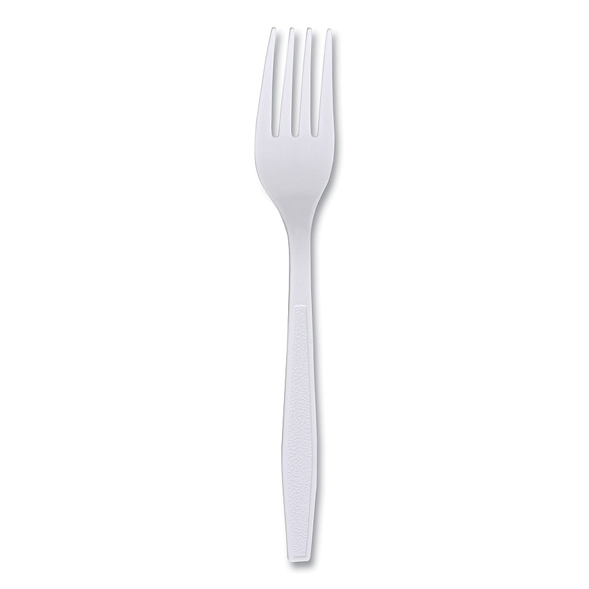 Boardwalk&reg; Heavyweight Wrapped Cutlery, Fork, White, 1000 Forks (BWKFORKHWPPWIW)