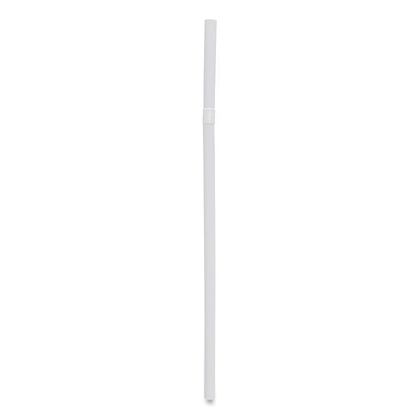 Boardwalk&reg; Flexible Wrapped Straws, White, 25 Packs (BWKFSTW775W25)