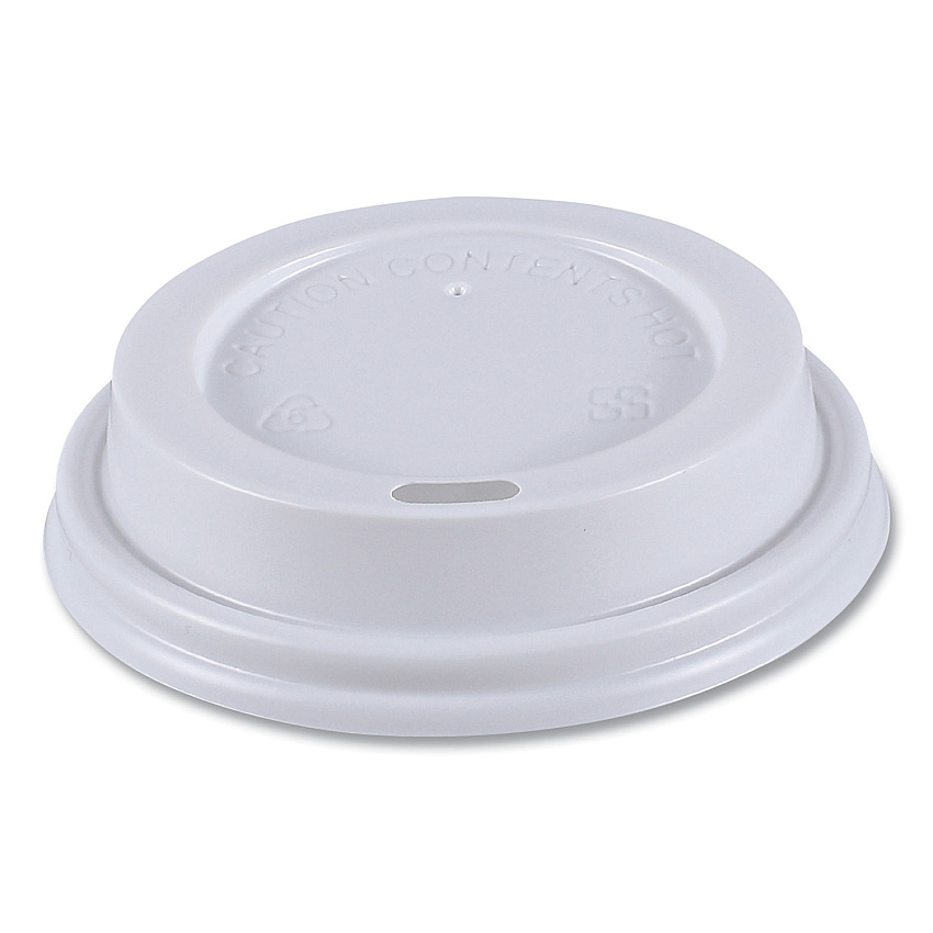 Boardwalk&reg; Hot Cup Dome Lids, Fits 8 oz Hot Cups, White, 1000/Carton (BWKHOTWH8)