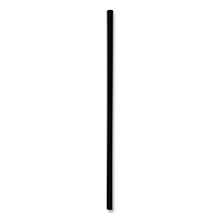 Boardwalk Wrapped Jumbo Straws, 7.75", Polypropylene, Black, 250/Pack, 50 Packs/Carton (BWKJSTW775B)