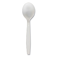 Boardwalk&reg; Heavyweight Plastic Cutlery, Soup Spoon,1000 Pcs (BWKSOUPHWPPWH)