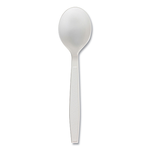 Boardwalk&reg; Heavyweight Plastic Cutlery, Soup Spoon,1000 Pcs (BWKSOUPHWPPWH)