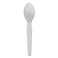 Boardwalk&reg; Full-Length Polystyrene Teaspoons, White, 1000/Carton (BWKSPOONHW)