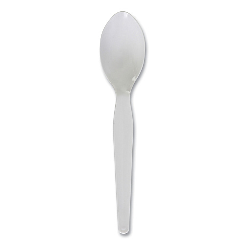 Boardwalk&reg; Full-Length Polystyrene Teaspoons, White, 1000/Carton (BWKSPOONHW)