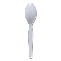 Boardwalk&reg; Polystyrene Cutlery, Teaspoon, 100 Teaspoons (BWKSPOONMWPSBX)