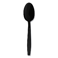 Boardwalk Heavyweight Polypropylene Cutlery, Teaspoon, Black, 1000/Carton (BWKTEAHWPPBLA)
