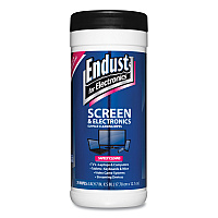Endust Antistatic Cleaning Wipes, Premoistened, 5 x 7, Clean Scent, White, 70/Canister (11506)