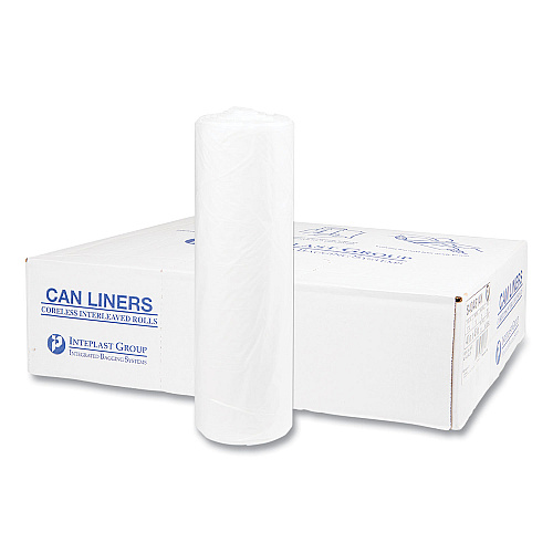 Inteplast Group High-Density Commercial Can Liners – Interleaved, Star-Sealed Bottom, Clamshell Box – IBS S404814N