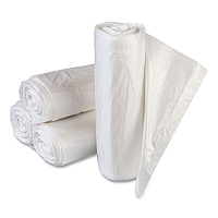 High-density Commercial Can Liner Value Pack, 33 Gal, 11 Mic, 33" X 39", Clear, Interleaved Roll, 25 Bags/roll, 20 Rolls/ct