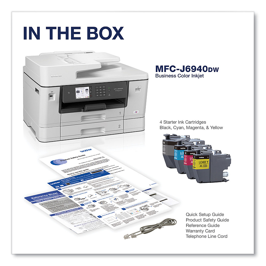 Brother MFC-J6940DW Color All-in-One Inkjet Printer, Copy/Fax/Print/Scan