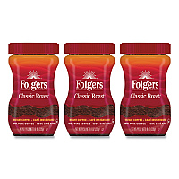Folgers Instant Coffee Crystals, Classic Roast, 8 oz Jar, Medium (20629)