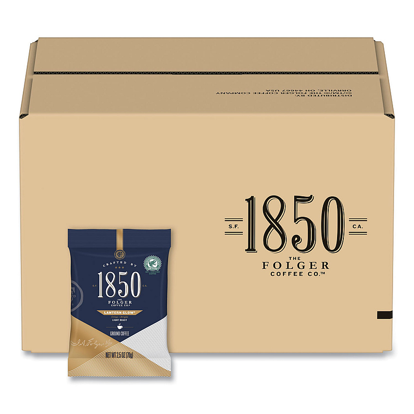 1850 Coffee Fraction Packs, Lantern Glow, Light Roast, 2.5 oz Pack, 24 Packs/Carton (21510)