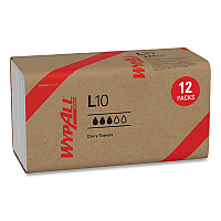 WypAll L10 SANI-PREP Dairy Towels, Banded, 2-Ply, 9.3 x 10.5, Unscented, White, 200/Pack, 12 Packs/Carton (01770)