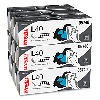 WypAll L40 Towels, POP-UP Box, 9.8 x 16.4, Blue, 100/Box, 9 Boxes/Carton (05740)