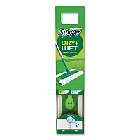 Sweeper Mop, 10 X 4.8 White, Cloth Head, 46" Green/silver Aluminum/plastic Handle, 6/carton