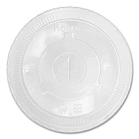 Karat PET Lids, Fits 32 oz Cold Cups, Flat Lid, Clear, 600/Carton (KRTCKCL1045)