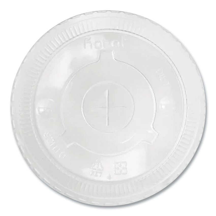 Karat PET Lids, Fits 32 oz Cold Cups, Flat Lid, Clear, 600/Carton (KRTCKCL1045)