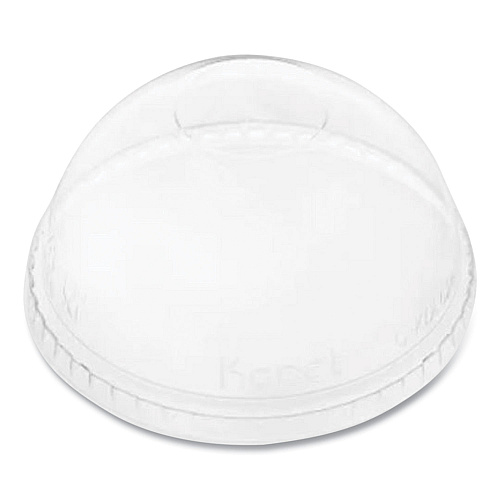 Karat PET Lids, Fits 12 oz to 24 oz Cold Cups, No Hole Dome Lid,,Clear, 1,000/Carton (CKDL626NH)