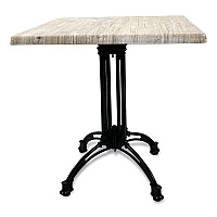 JMC Furniture Topalit Tables, Square, 32 x 32 x 29, Gray Top, Black Aluminum Base/Legs (106C32327)