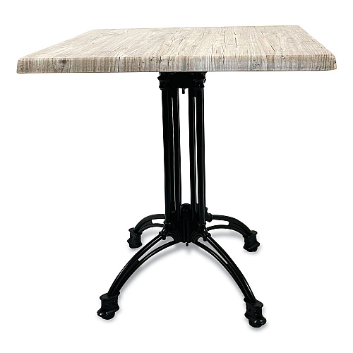 JMC Furniture Topalit Tables, Square, 32 x 32 x 29, Gray Top, Black Aluminum Base/Legs (106C32327)