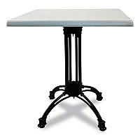 JMC Furniture Topalit Tables, Square, 32 x 32 x 29, Silver Top, Black Aluminum Base/Legs (106C32322)