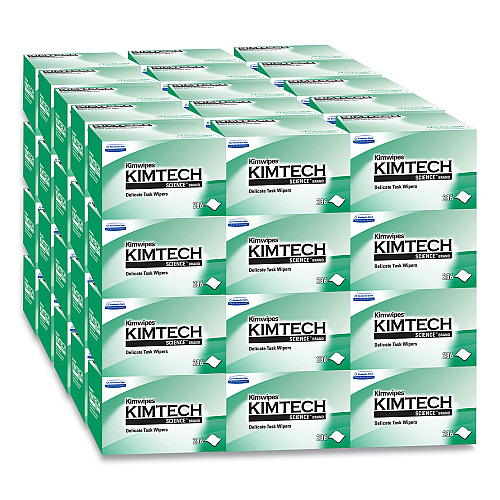 Kimtech Kimwipes, Delicate Task Wipers, 1-Ply, 4.4 x 8.4, Unscented, White, 286/Box, 60 Boxes/Carton (34155CT)