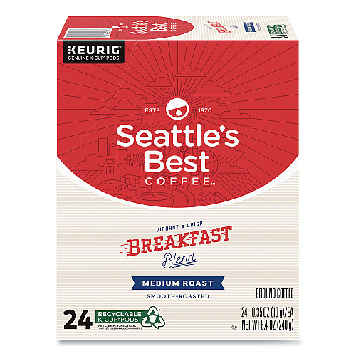 Seattle's Best Breakfast Blend Coffee K-Cups, 24/Box, 4/Carton (12407882CT)