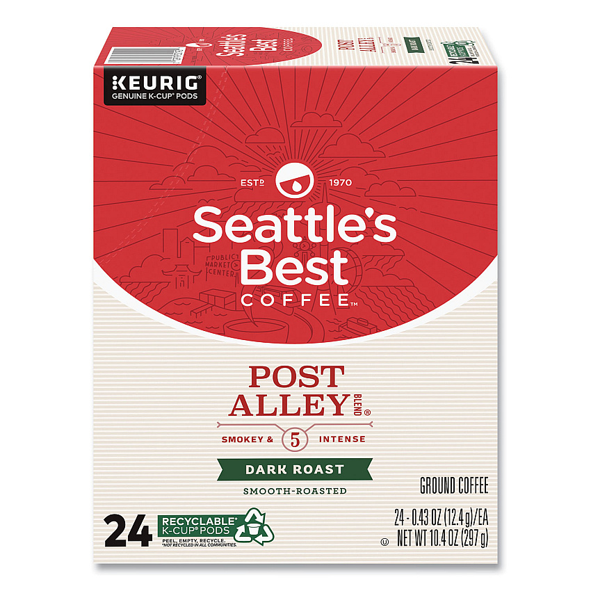 Seattle's Best Post Alley Dark Coffee K-Cup, 24/Box (12407884)