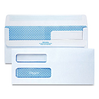 Quality Park Double Window Redi-Seal Security-Tinted Envelope, #10, Commercial Flap, Redi-Seal Adhesive Closure, 4.13 x 9.5, White, 500/BX (24559)