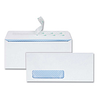 Quality Park Redi-Strip Security Tinted Envelope, Address Window, #10, Commercial Flap, Redi-Strip Closure, 4.13 x 9.5, White, 500/Box (69222)