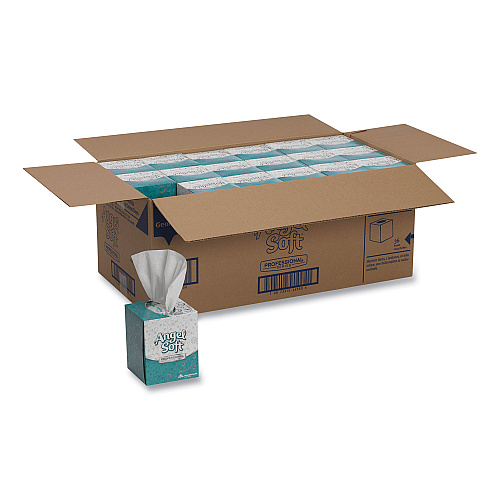 Georgia Pacific Professional Premium Facial Tissue in Cube Box, 2-Ply, White, 96 Sheets/Box, 36 Boxes/Carton (46580CT)