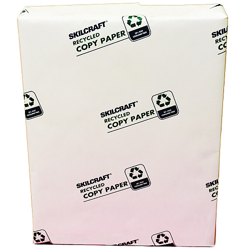AbilityOne 7530017111299 SKILCRAFT Convenience Pack Recycled Copy Paper, 92 Brightness, 20lb Bond, 8.5x11, White, 500 Sheets/Ream, 3/CT