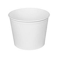 Karat Food Bucket, 85 oz, 7.36" Dia x 6"h, White, Paper, 180/Carton (CFB85W)