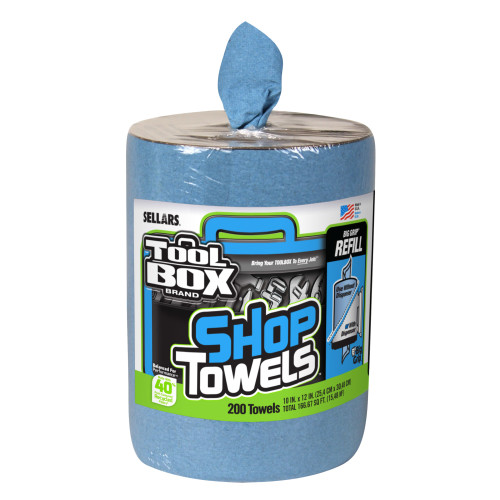 Toolbox Z400 Big Grip Refill, Drc, Blue, 12"x10", Centerpull, 200/rl, 6 Rls/cs - Case Of 1200 (55207)