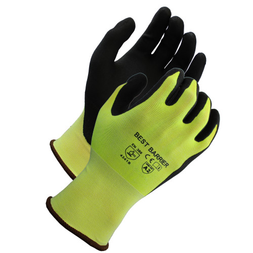 Safety Zone Microfiber-foam Nitrile Coated Cut Resistant Gloves 18g A2 Yellow Med, 12 Pairs (GCN18A2YM)