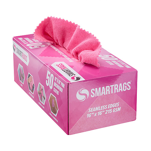 Smartrags Xl Microfiber 35 Gram 16x16 Pink, Pack Of 50 (PNP-M931-P)