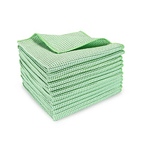 Smart Choice Waffle Cleaning Cloth 16x16 Green, Pack Of 12 (PNP915104G)