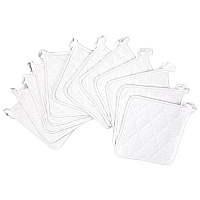 Cooks Linen Pot Holder 7x7 White - Pack Of 12 (POT-WHITE)