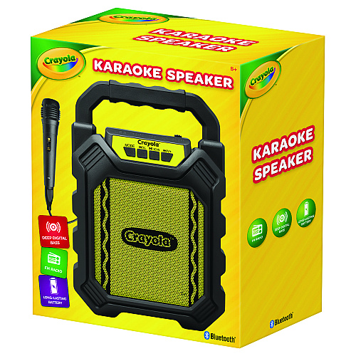 Crayola Karaoke Speaker, Bluetooth, Black/Yellow (CBX210KM)