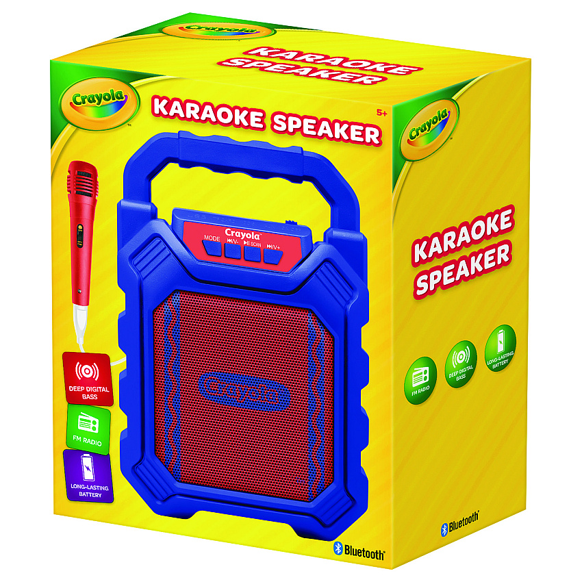Crayola Karaoke Speaker, Bluetooth, Blue/Red (CBX210BM)