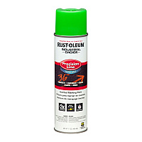 Rust-Oleum Industrial Choice Precision Line Marking Paint, Fluorescent Green, 17 oz Aerosol Can, 12/Carton (203032CT)