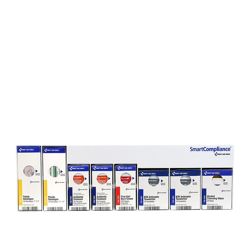 First Aid Only RetroFit Clean Treat and Protect, 135 Pieces, Plastic Case (91232)