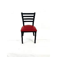 JMC Furniture White Horse Series Side Chairs, Supports Up to 300 lb, 18" Seat Height, Burgundy Seat, Black Back, Black Base (WHCBVSBUR)