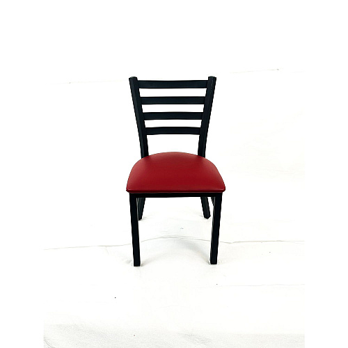 JMC Furniture White Horse Series Side Chairs, Supports Up to 300 lb, 18" Seat Height, Burgundy Seat, Black Back, Black Base (WHCBVSBUR)